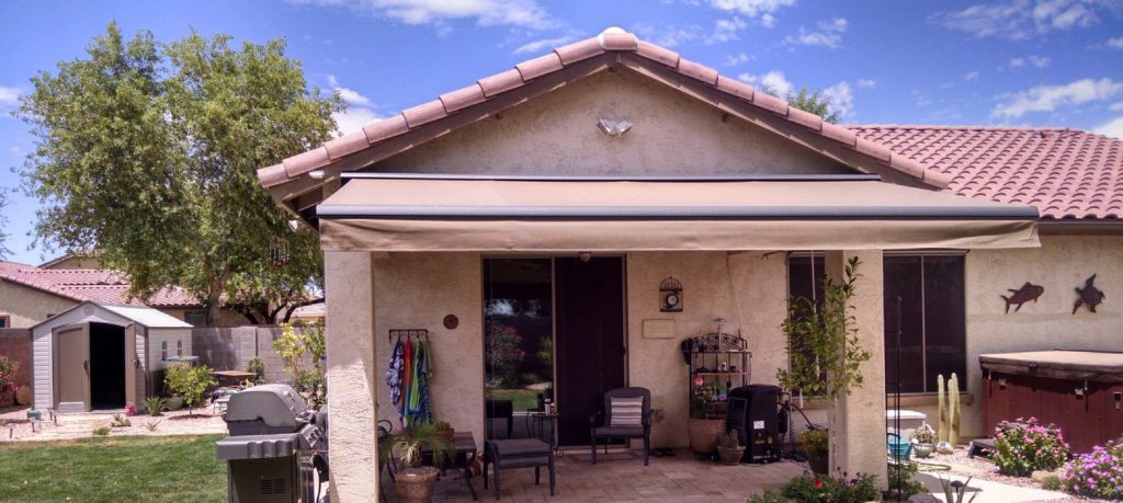 Secure, stylish shade sail for patio and backyard sun protection.