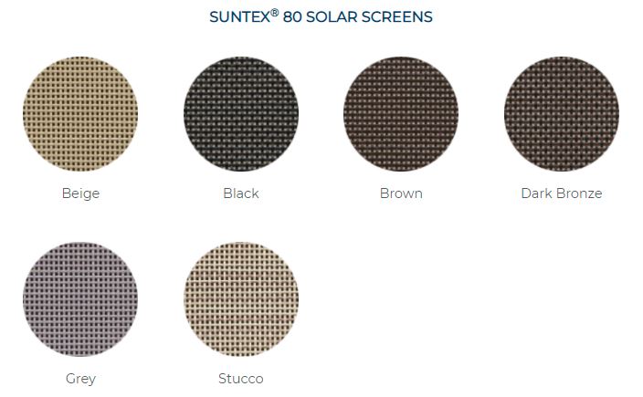 Suntex 80 solar screens