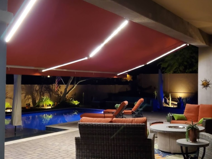Retractable Awning with lights