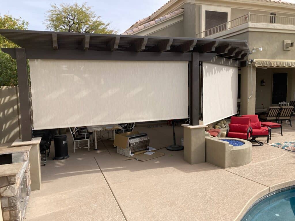 Beige Patio Shade for All-Year Protection against Arizona Sun