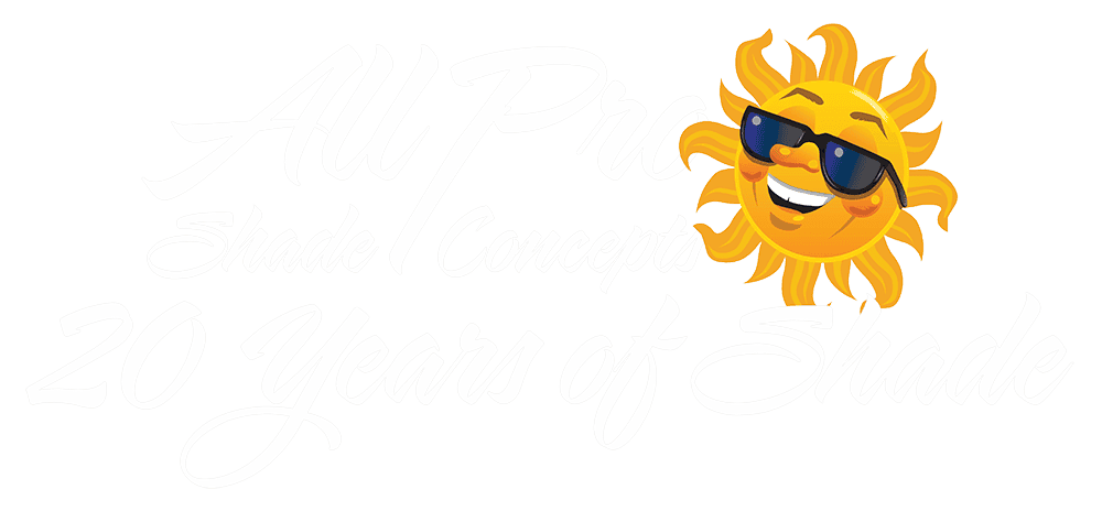 All Pro Shade Concepts Logo 20 years Retractable Awnings Patio Drop Roller Shades Phoenix Scottsdale Paradise Valley Cave Queen Creek Arizona AZ