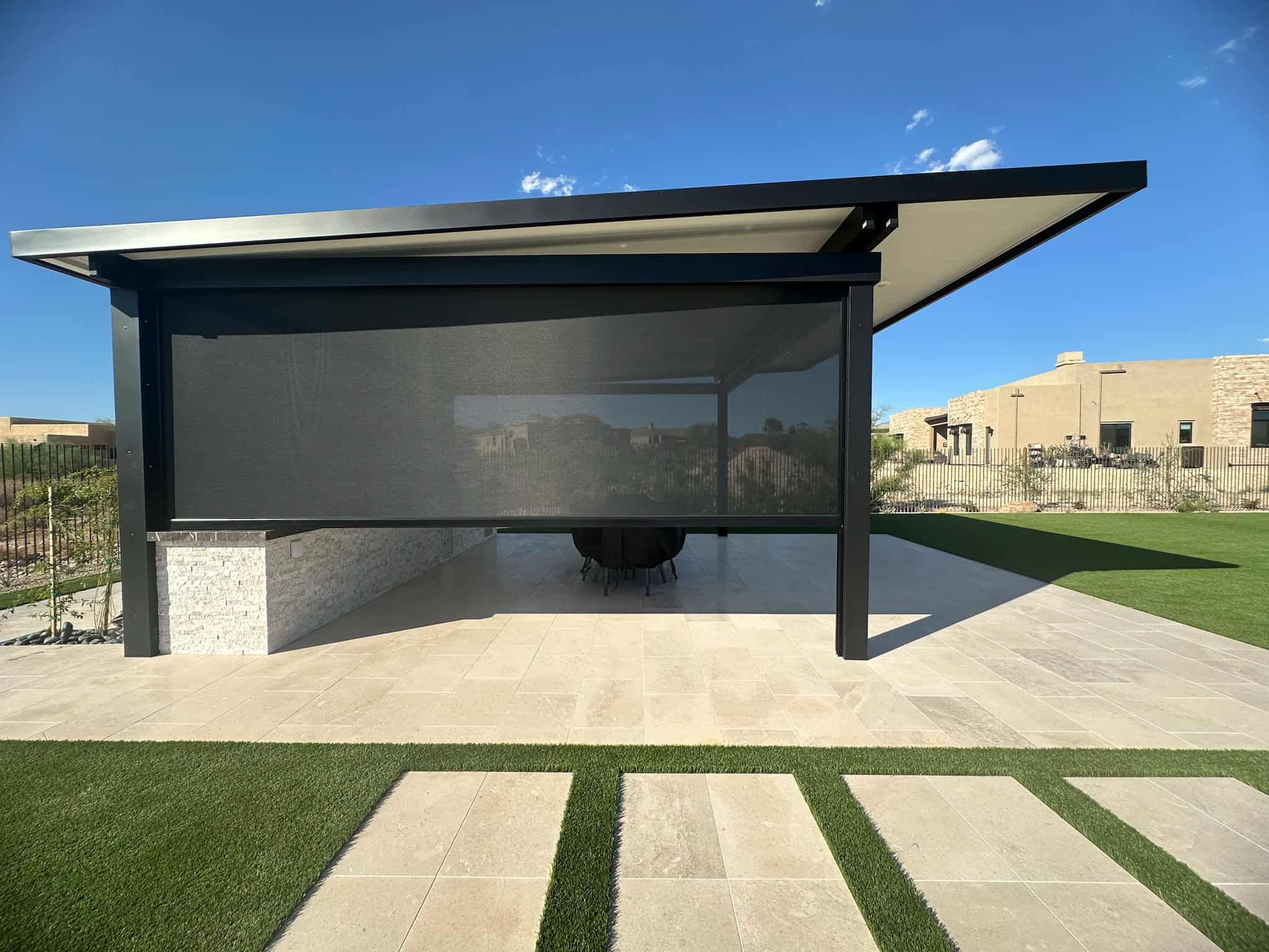 Pergola Sun Shade Outdoor Grill Area