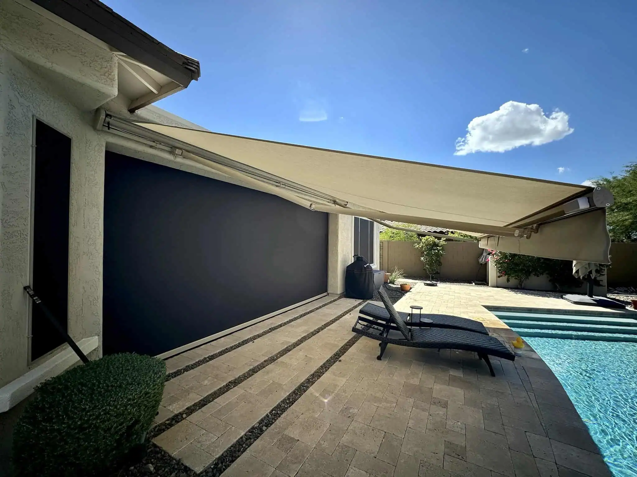 Best Arizona motorized manual patio shades awnings installation