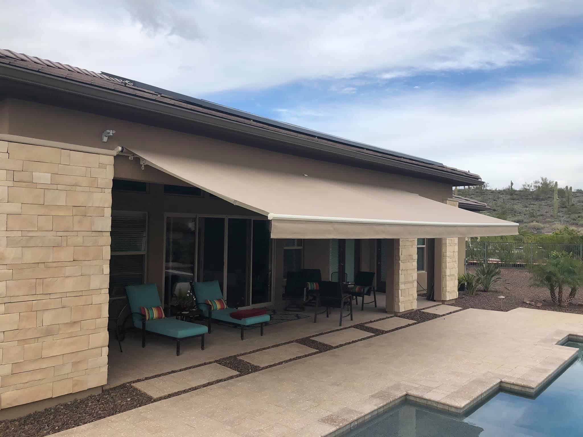cave creek arizona electric power awning installation-premium-motorized remote controlled
