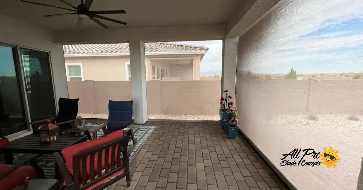 Patio Privacy Shades for More Private Arizona Backyards